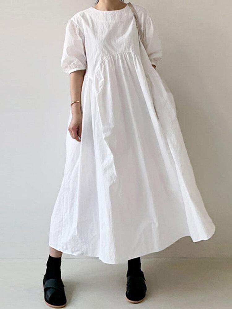 Elida® | Loose Dress With Puff Sleeves