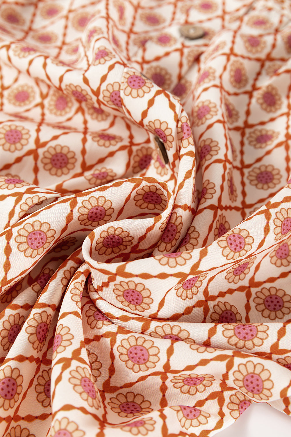 Elara® | Printed button-down long sleeve shirt