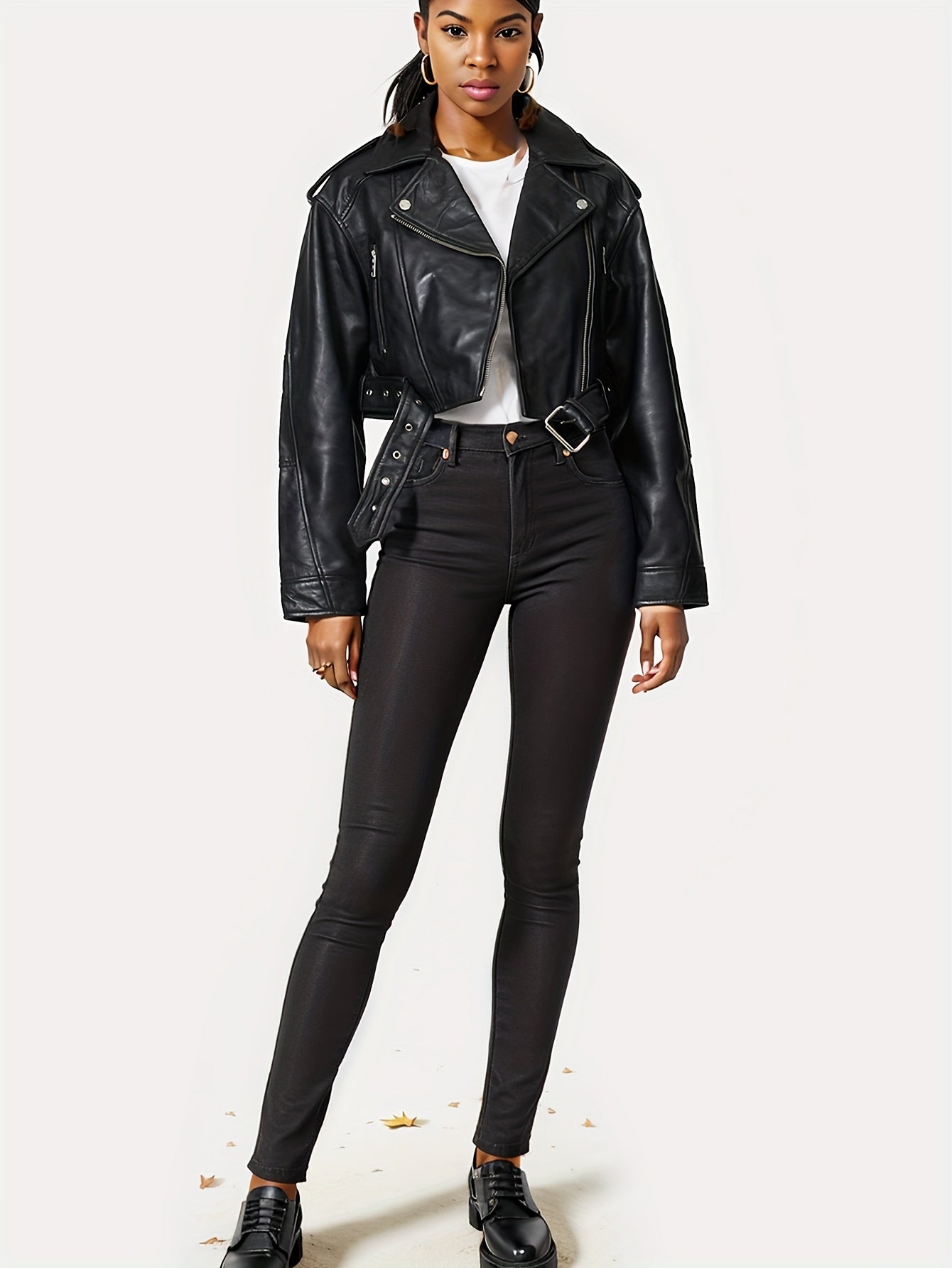 Catalina® | Leather jacket with adjustable belt