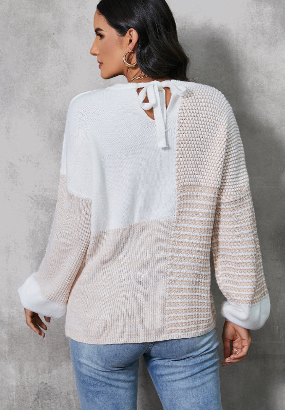 Dominica® | Contrasting long-sleeved sweater with a crew neck