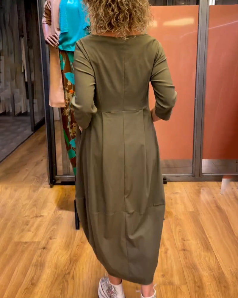 Angeline's® | Slimming dress with a round neckline