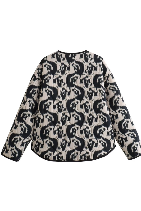 Carmen® | Loose Animal Print Cotton Jacket