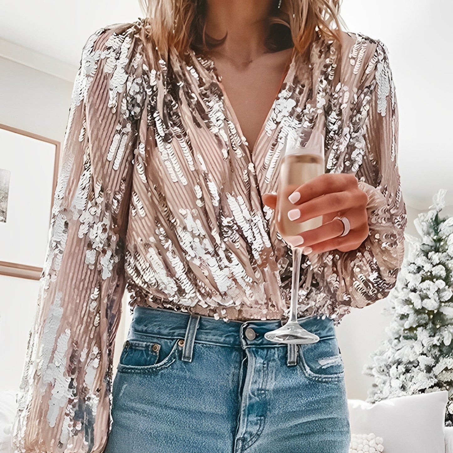 Brownleigh® | Modern Shiny Party Blouse