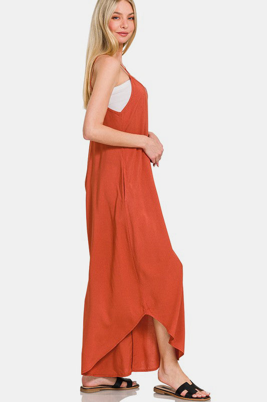 Catalina® | Wide leg jumpsuit with spaghetti straps and pockets