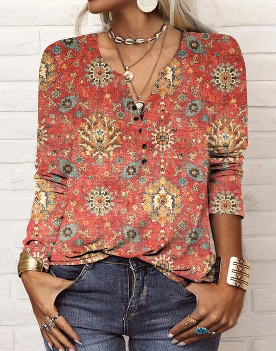 Buchweitz® | Printed Blouse In Ethnic Style