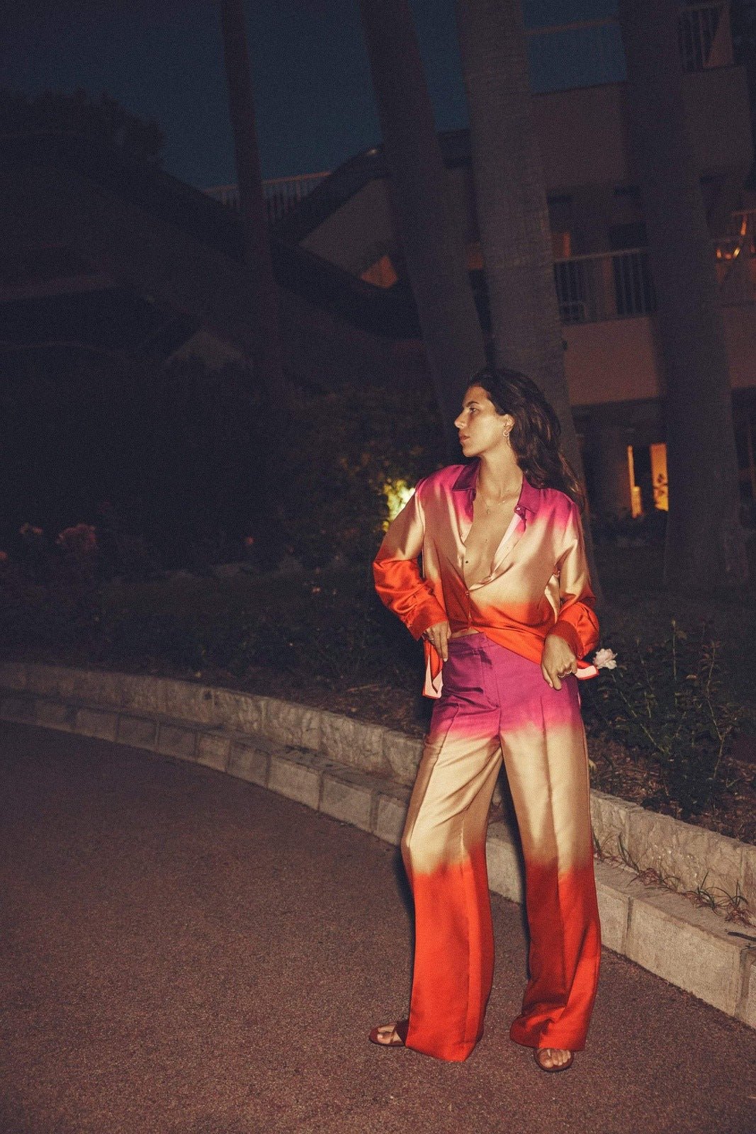 Antonia® | Printed Satin Set With Color Gradient