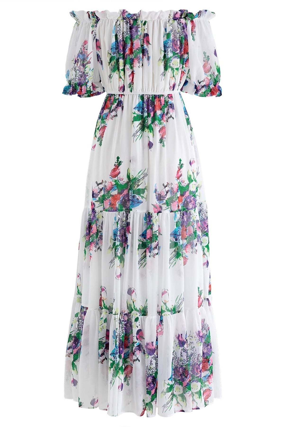 Cecilia® | Printed off-the-shoulder maxi dress