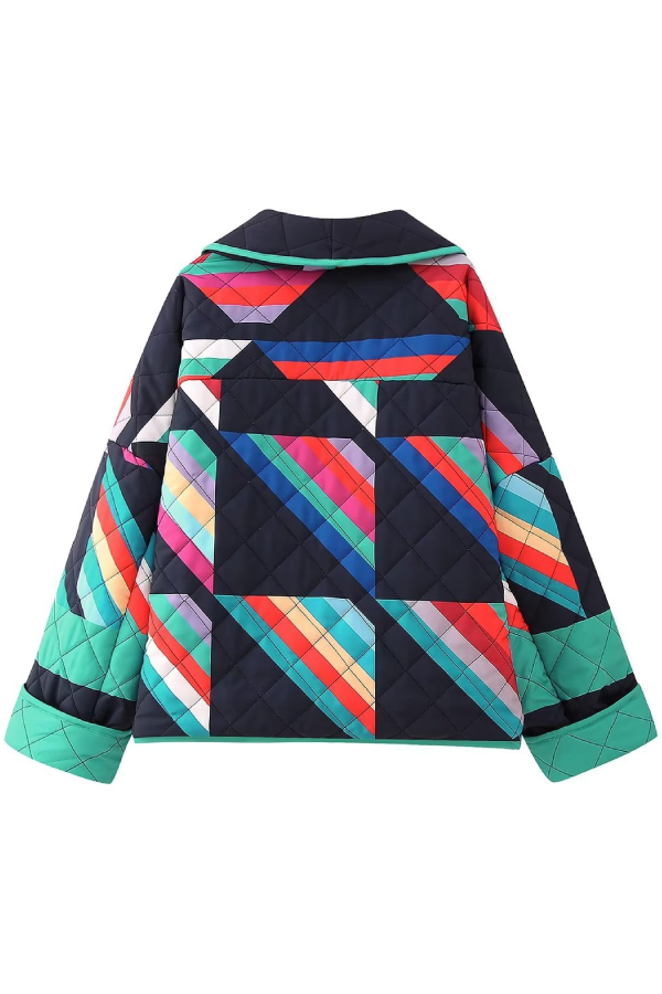 Dafne® | Fashion Printed Patchwork Cotton Cardigan Jacket