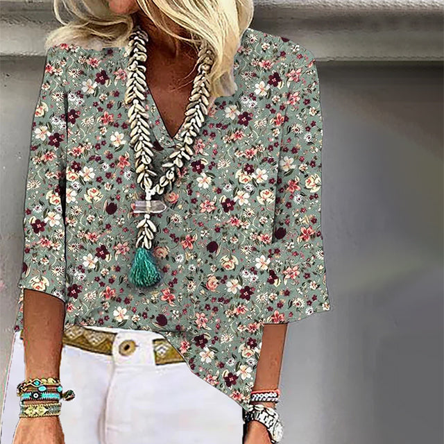 Brisinda® | Elegant Blouse With A Floral Design