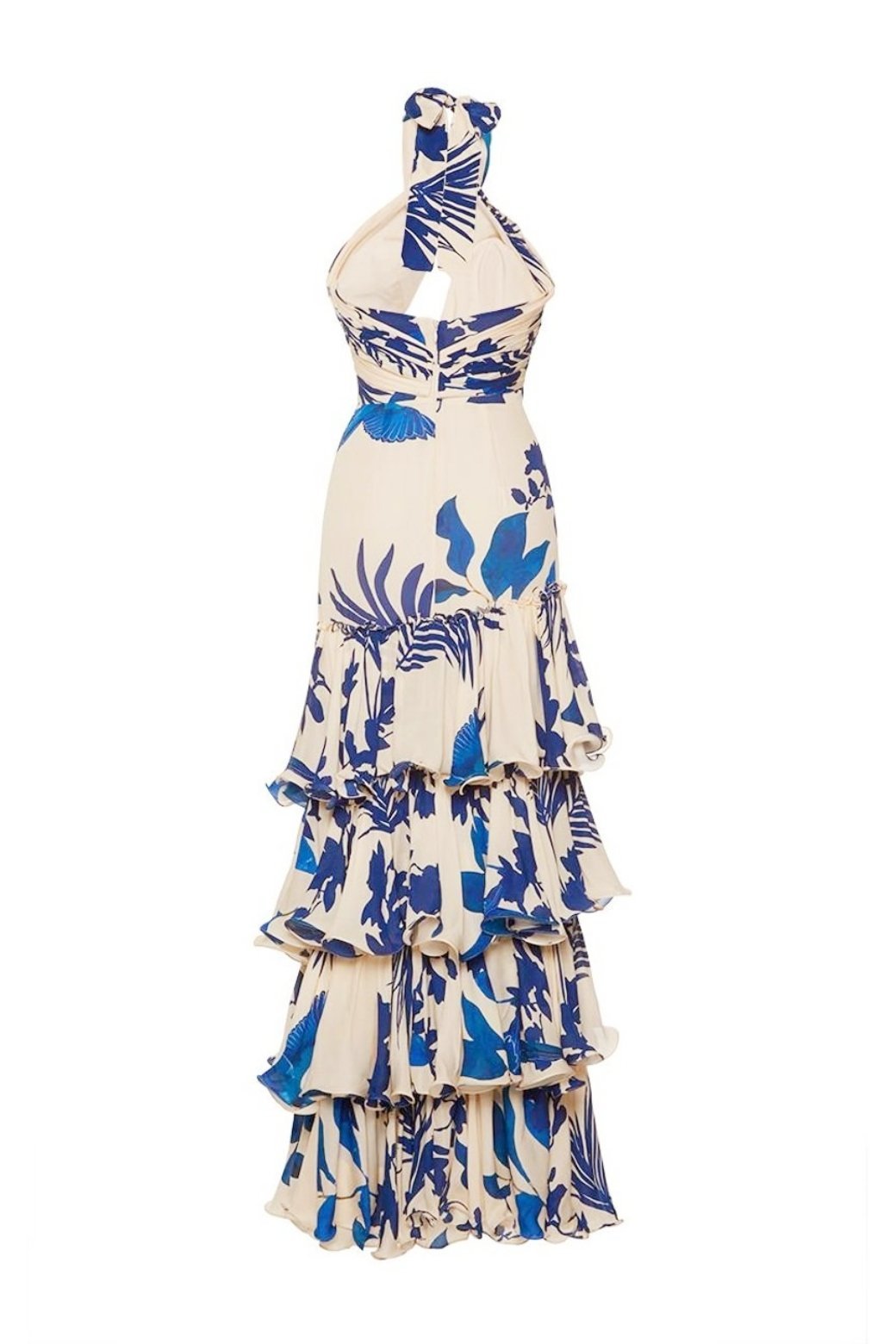 Elisa® | Printed halterneck maxi dress with ruffles