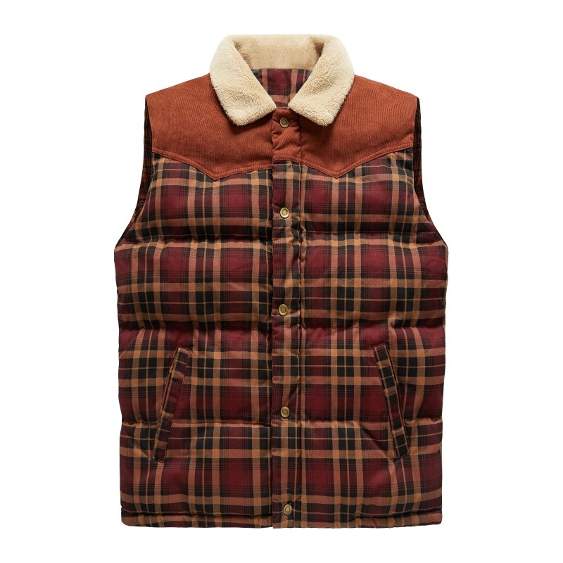Keith | Men's Plaid Puffer Vest