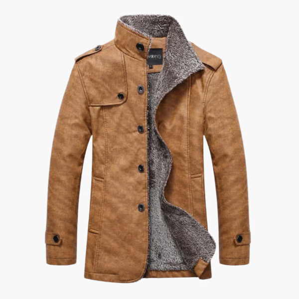 Men’s Jacket – Structured Fit – Fleece Lined – Double Breasted Urban Style