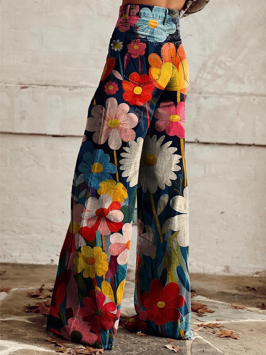 Anastasia® | Women'S Floral Wide Leg Trousers