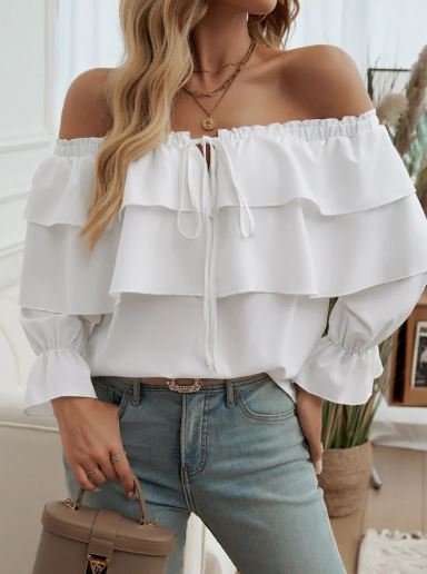 Brueckner® | Off-Shoulder Ruffle Blouse