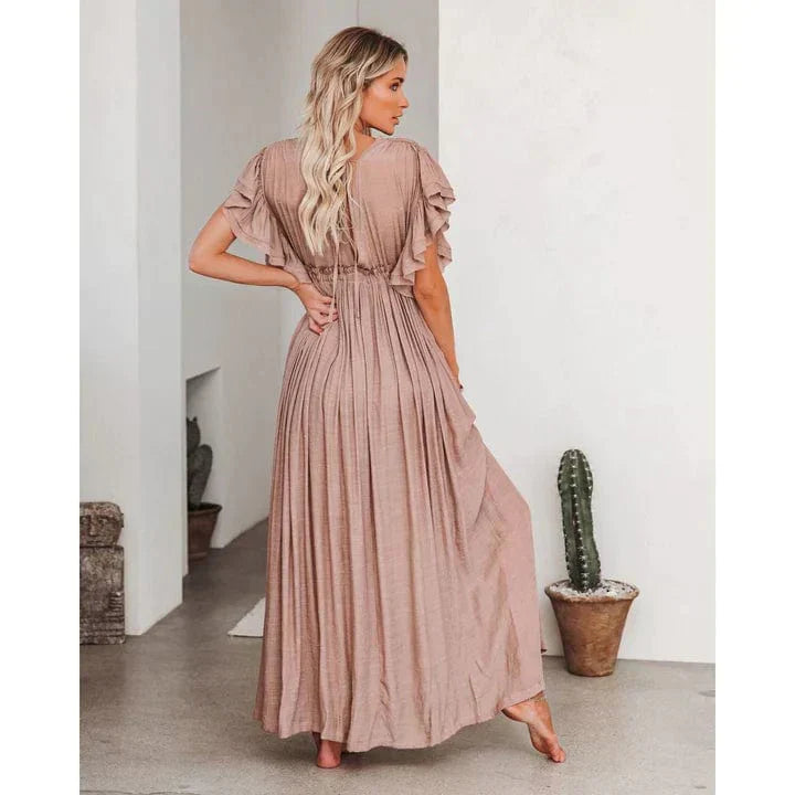 Briar® | Maxi Taupe Ibiza Dress