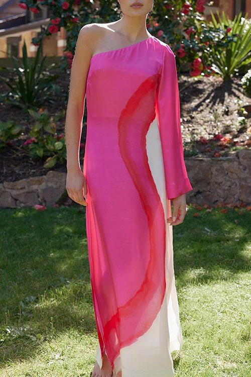 Aitana® | Stylish One-Shoulder Maxi Dress With Slit