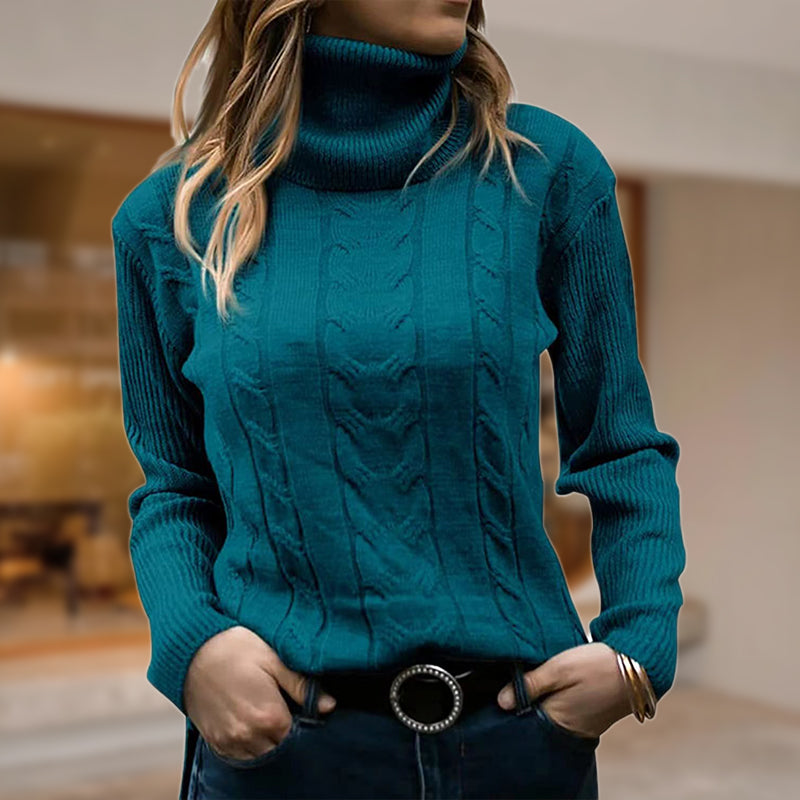 Diana® | Luxurious rib knit turtleneck sweater for women