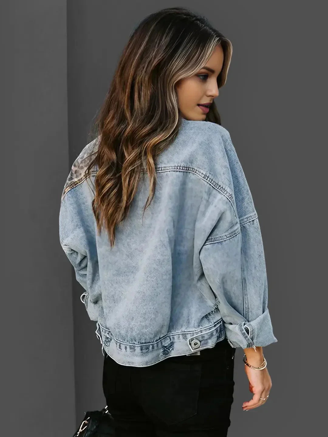 Antonia® | Leopard Print Denim Jacket
