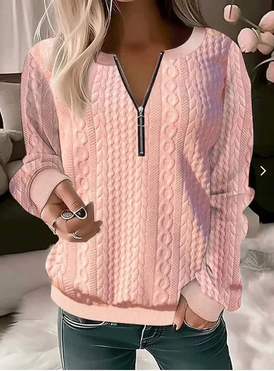 Bri® | Comfortable sweater with zipper