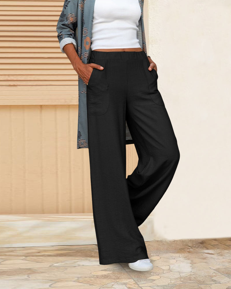 Elizabeth® | Solid high waist trousers