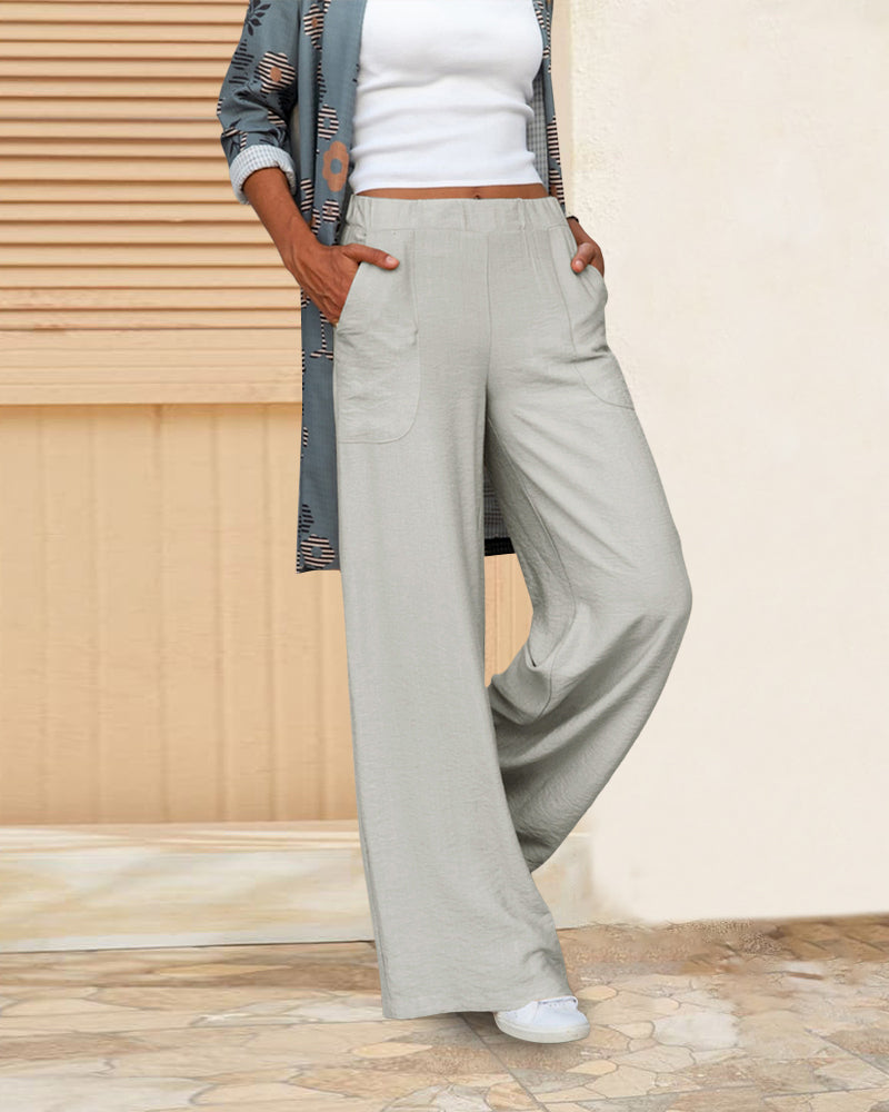 Elizabeth® | Solid high waist trousers