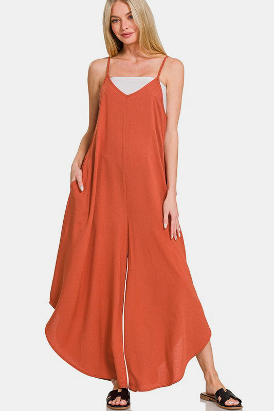 Catalina® | Wide leg jumpsuit with spaghetti straps and pockets