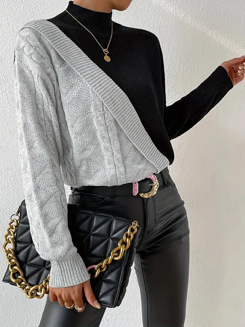 Aurora® | Knitted sweater with contrast
