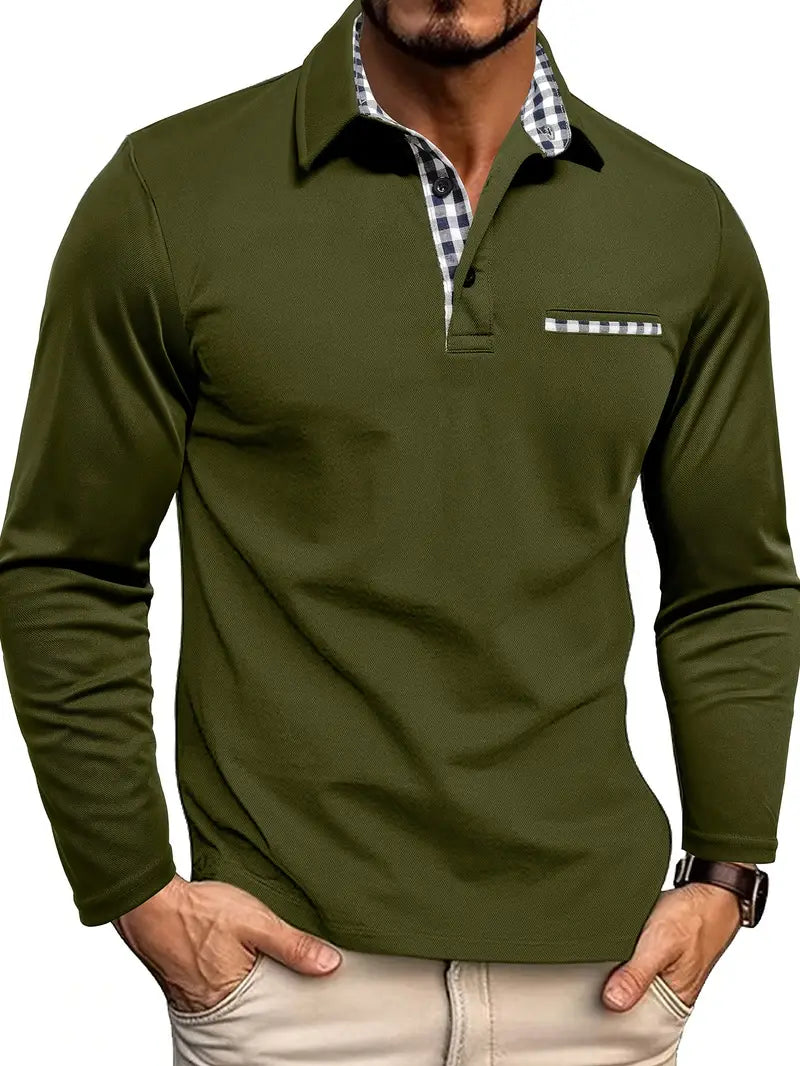 Raymond | Classic Men's Summer Polo Shirt with Long Sleeves