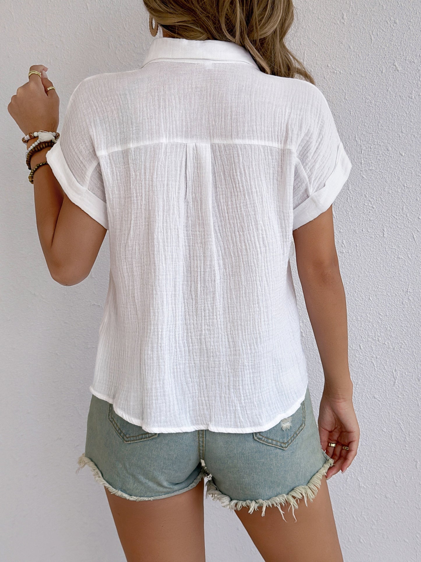 Brennan® | Breathable Cotton Blouse With Dolman Sleeves