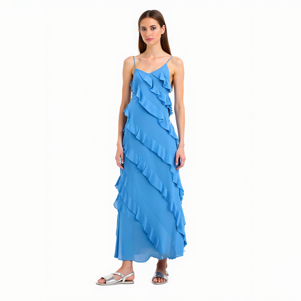 Kristen | Elegant Ruche Maxi Dress for Every Occasion