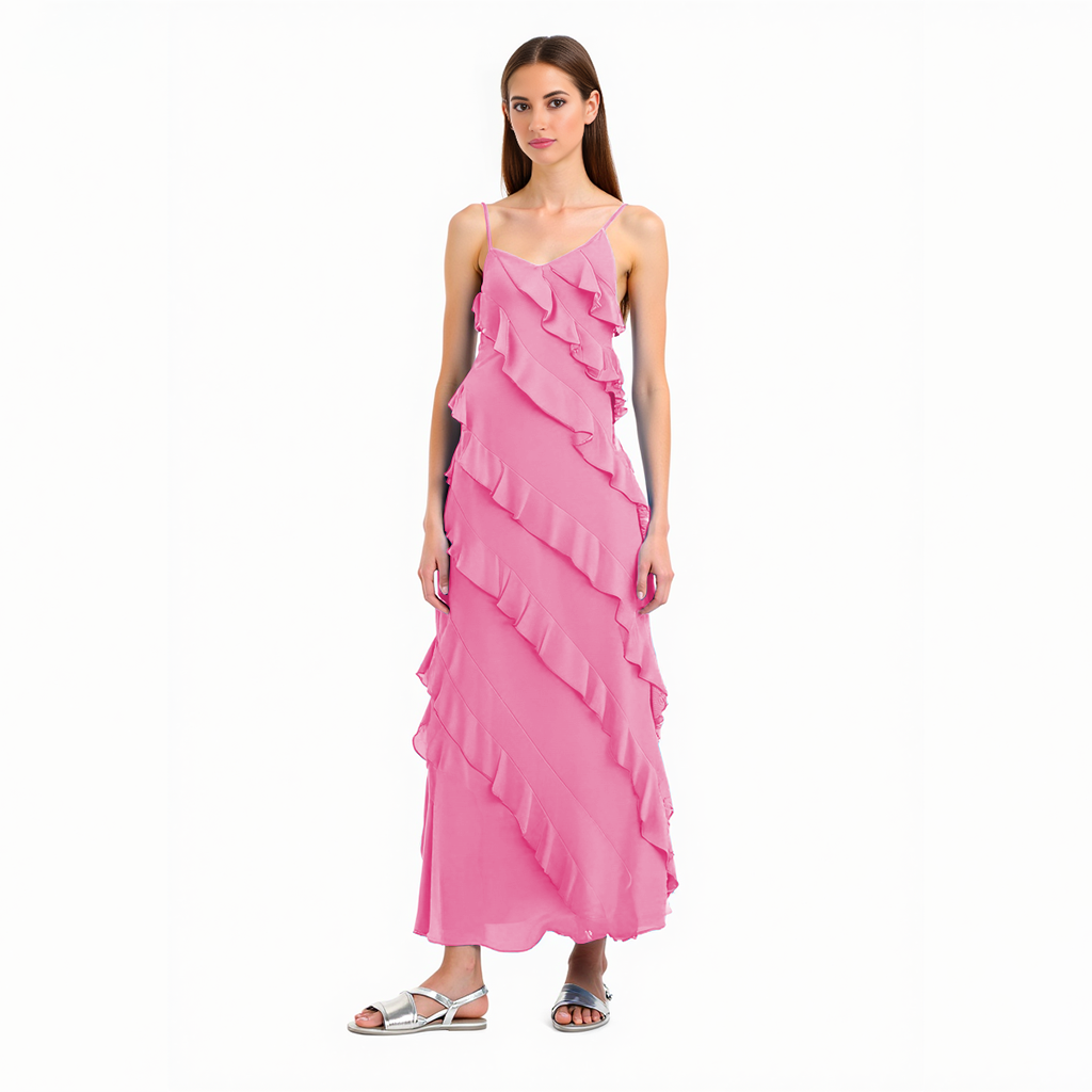Kristen | Elegant Ruche Maxi Dress for Every Occasion