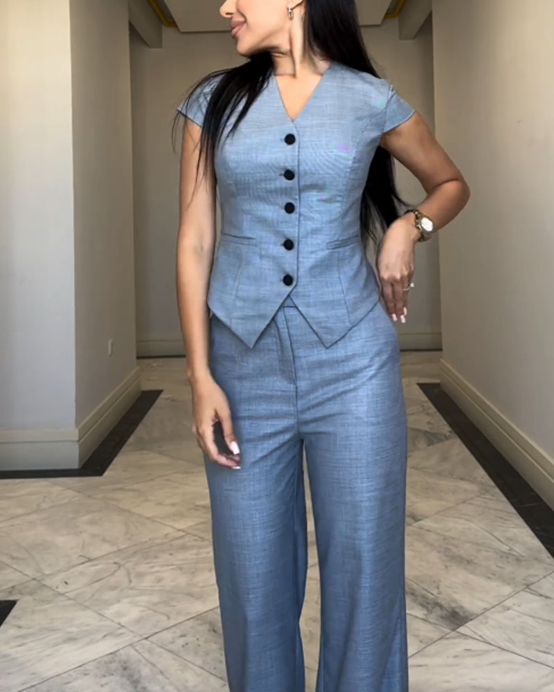 Angela® | Two-piece women's set with top and trousers