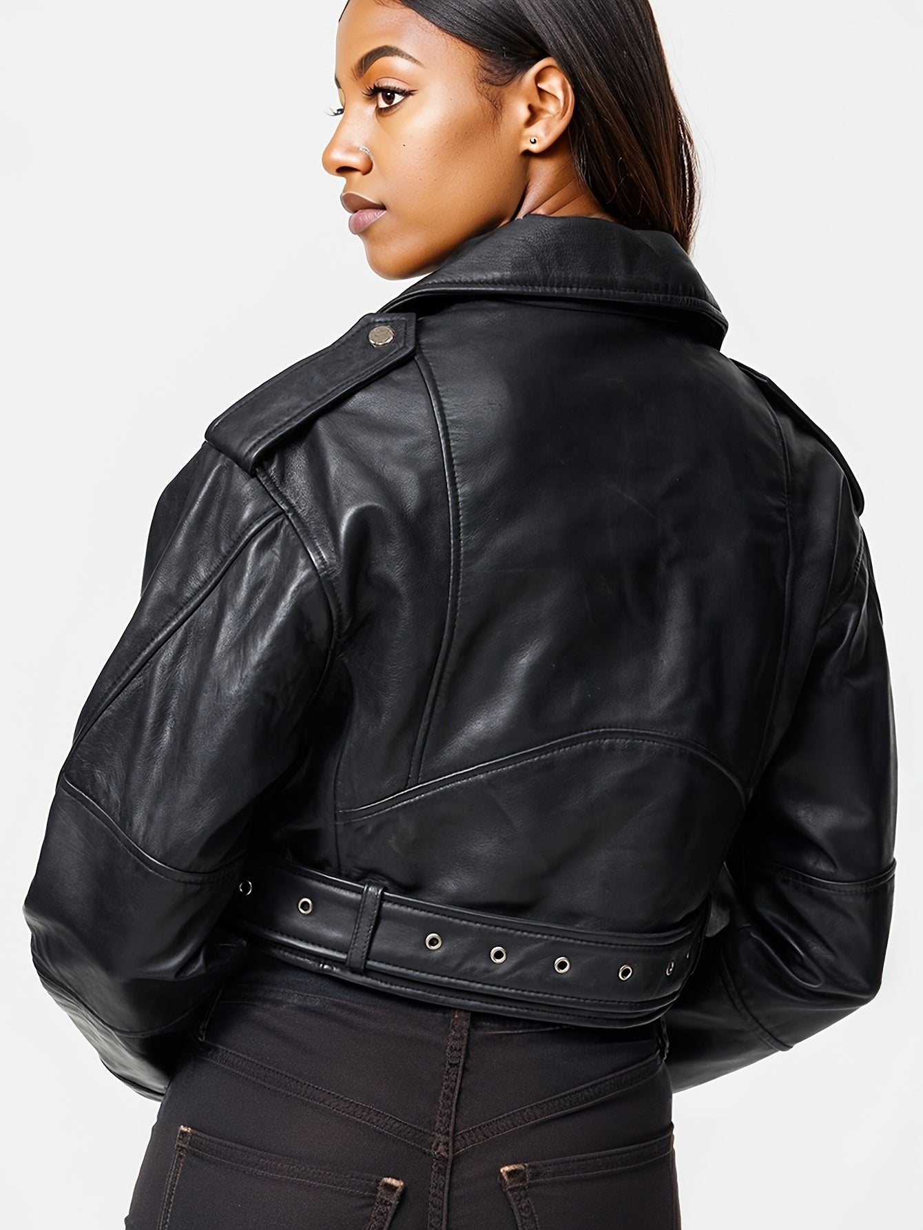 Catalina® | Leather jacket with adjustable belt