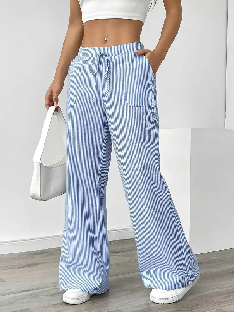 Linda | Elegant Striped Pants with Pockets in Trendy Colors