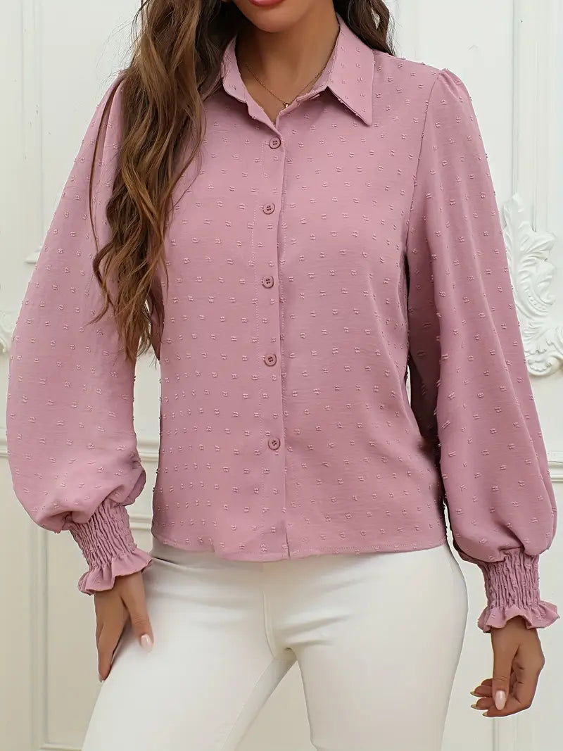 Domenica® | Elegant Blouse With Gathered Cuff Sleeves