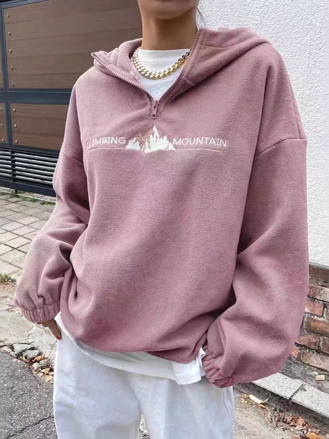 Beatriz® | Mountain Quarter Zip Long Sleeve Hoodie