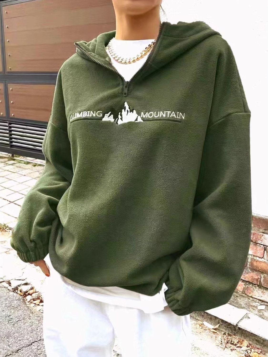 Beatriz® | Mountain Quarter Zip Long Sleeve Hoodie