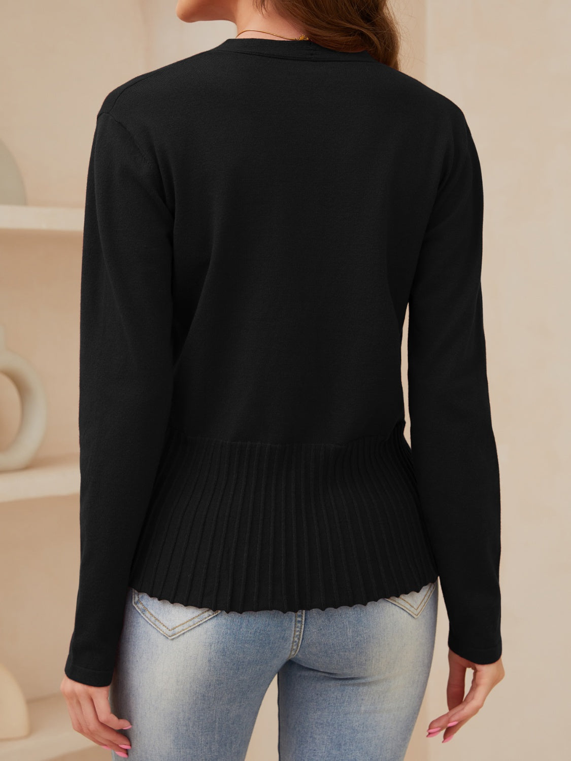 Barbara® | Long sleeve open front cardigan