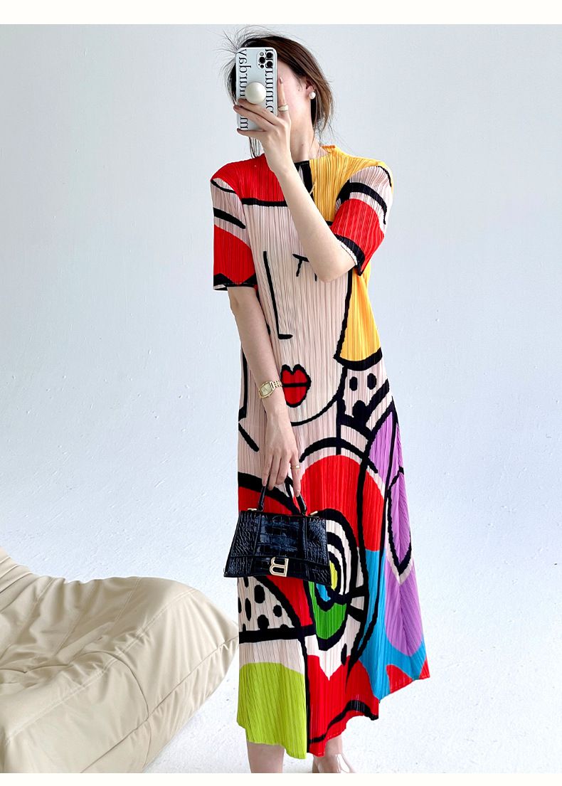 Andrea® | Chictoon Pleated Elegance Dress