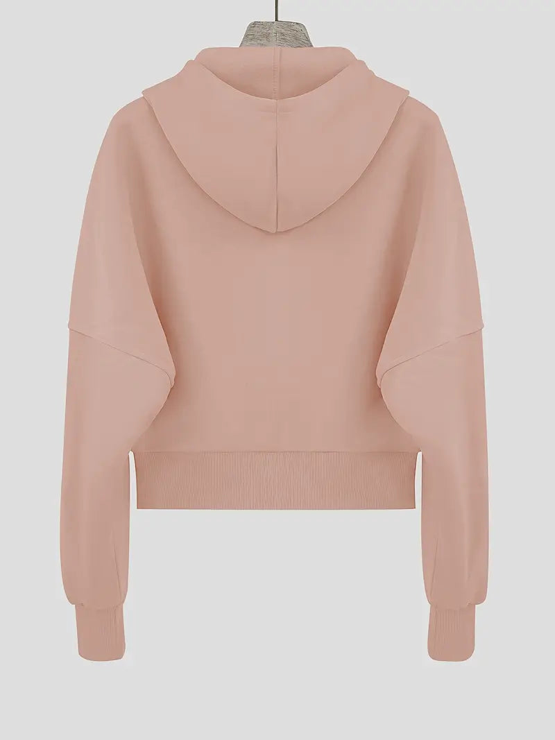 Carmela® | Short zip-up cotton hoodie