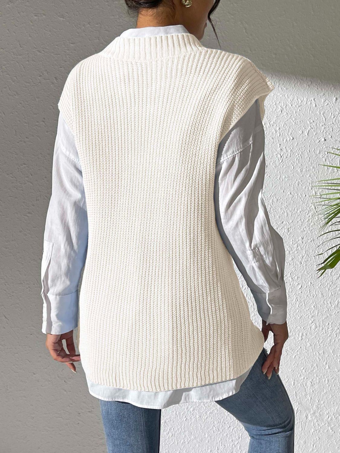 Beatriz® | Beaded V-neck sweater vest