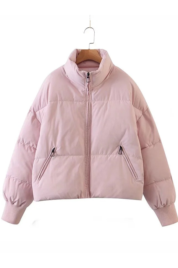 Brianna® | Stand Collar Zipper Pocket Thick Warm Cotton Jacket