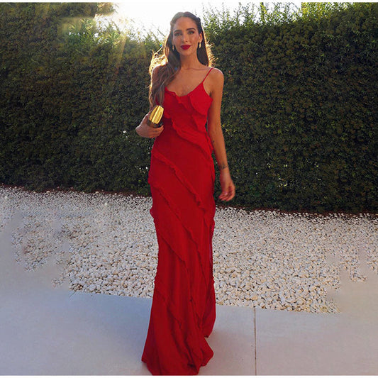 Catalina® | Elegant long dress with ruffles