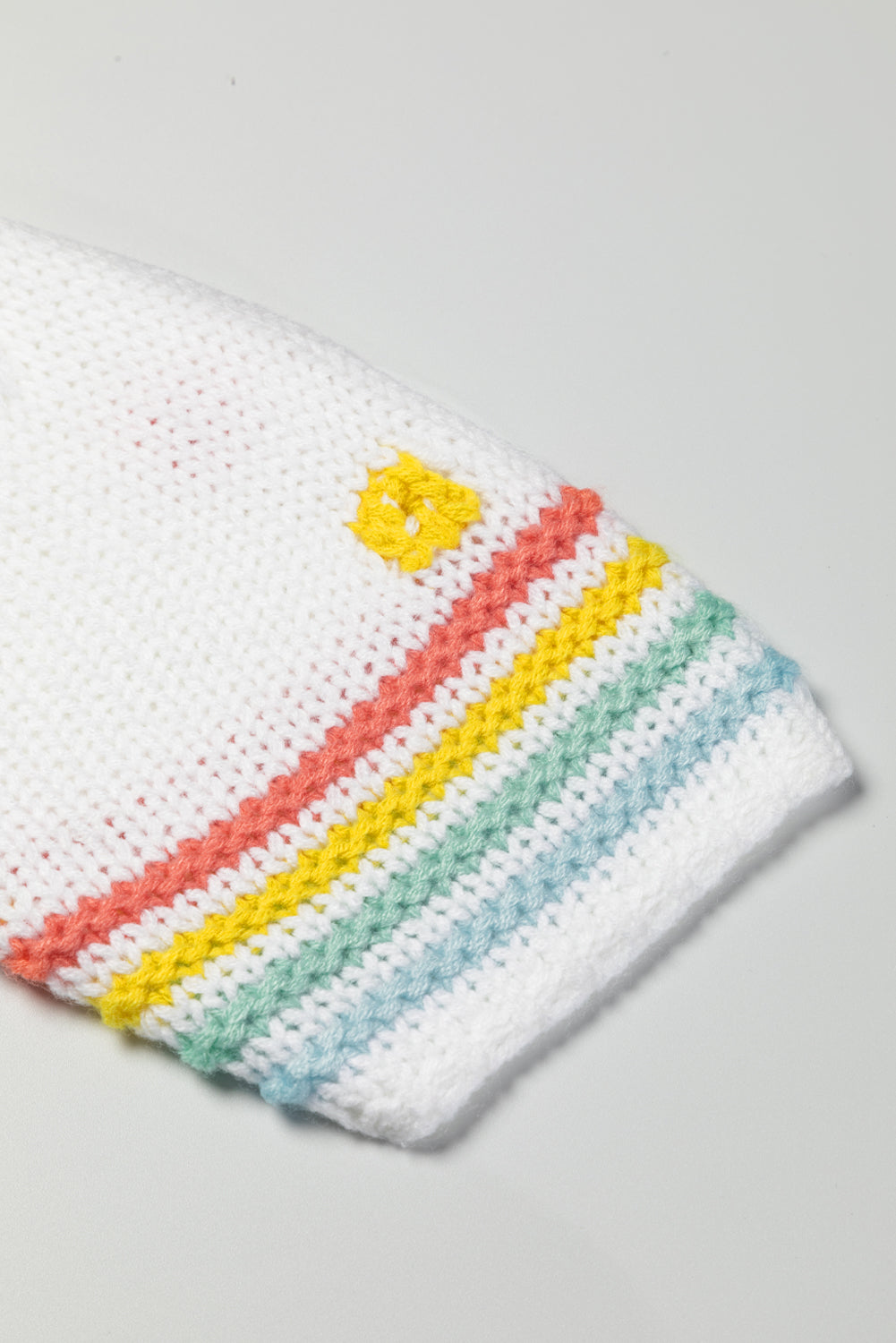 Elara® | Hollow striped color block crew neck sweater