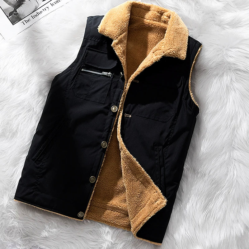 Men’s Utility Vest – Structured Fit – Sherpa Lined – Multi Pocket