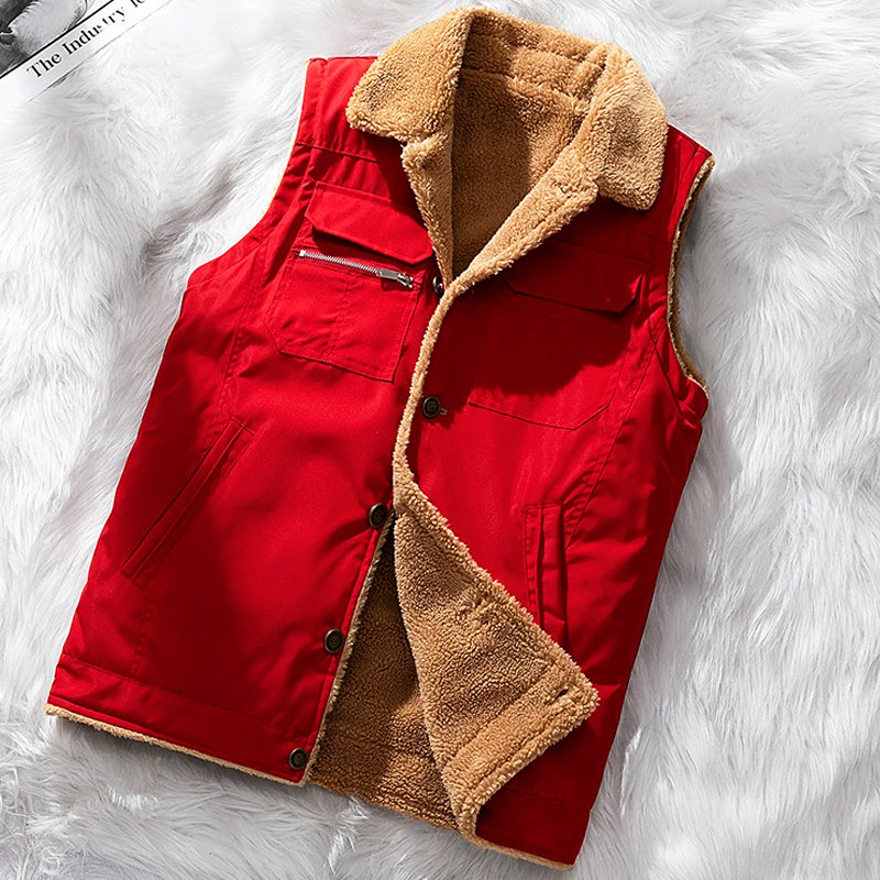 Men’s Utility Vest – Structured Fit – Sherpa Lined – Multi Pocket
