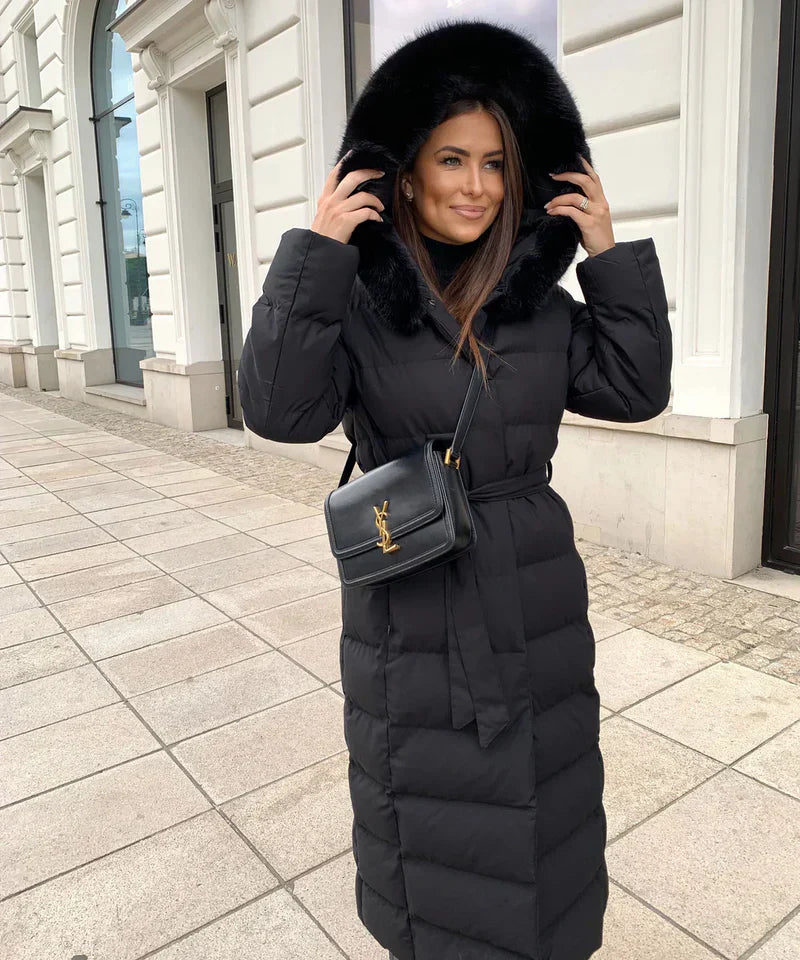 Carmen® | Chic women's winter coat with fur collar