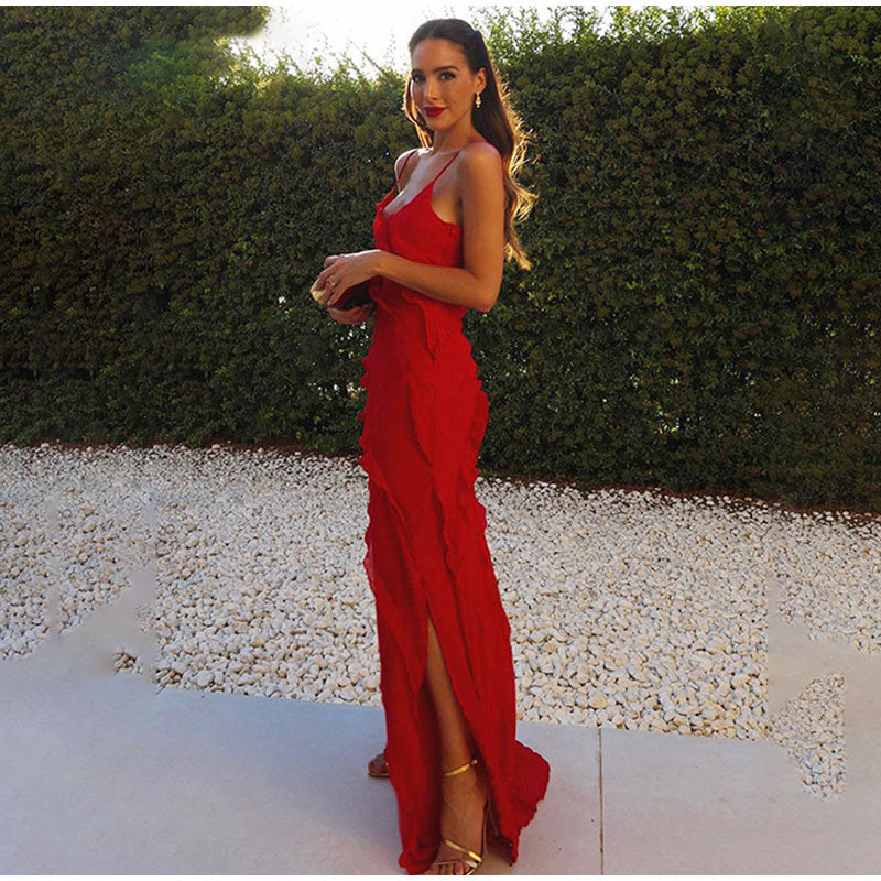 Catalina® | Elegant long dress with ruffles
