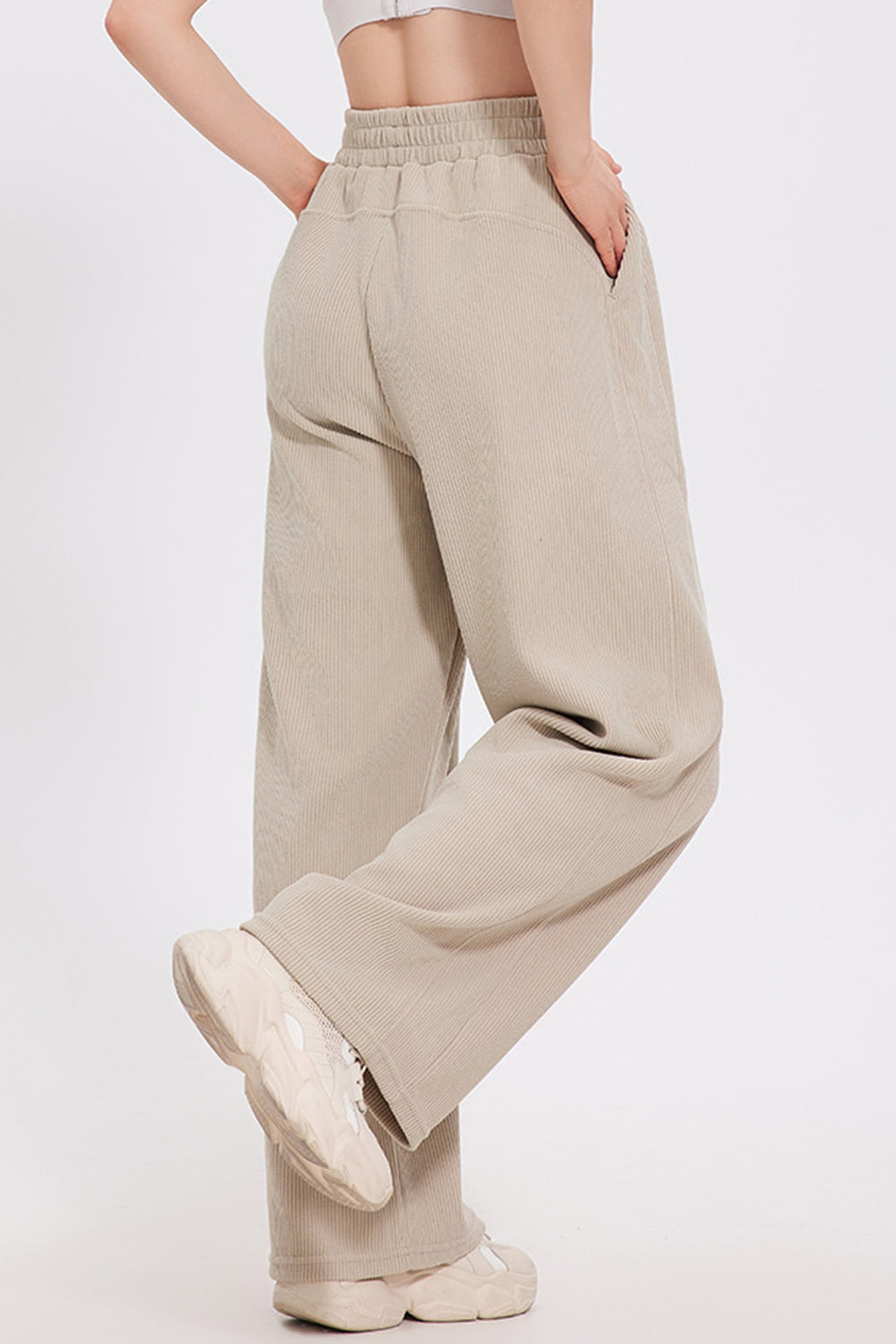 Brianna® | Basic Bae trousers with wide legs and elastic waistband