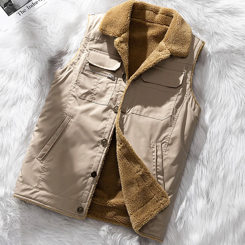 Men’s Utility Vest – Structured Fit – Sherpa Lined – Multi Pocket